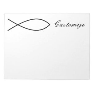 Christian Fish Symbol Ichthys Thunder_Cove  Notepad