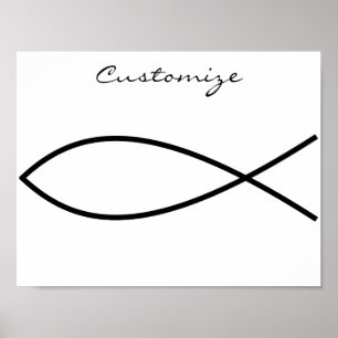 Christian Fish Symbol Ichthys Thunder_Cove Poster