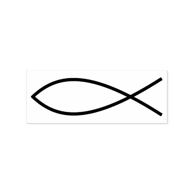Christian Fish Symbol Ichthys Thunder_Cove Rubber Stamp (Imprint)