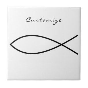 Christian Fish Symbol Ichthys Thunder_Cove Tile