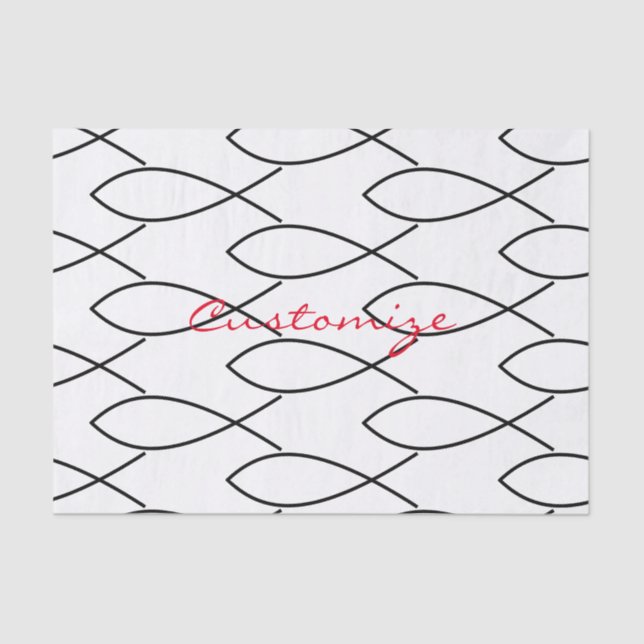 Christian Fish Symbol Ichthys Thunder_Cove Tissue Paper (Front)