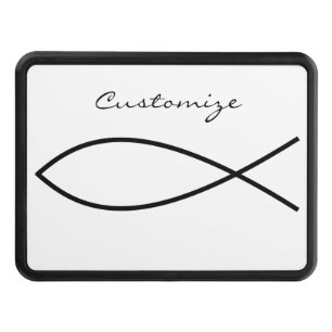 Christian Fish Symbol Ichthys Thunder_Cove Trailer Hitch Cover