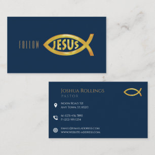 Christian Fish Symbol   Inspirational Business Car Card
