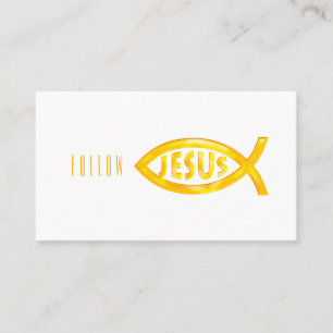 Christian Fish Symbol   Inspirational Business Card