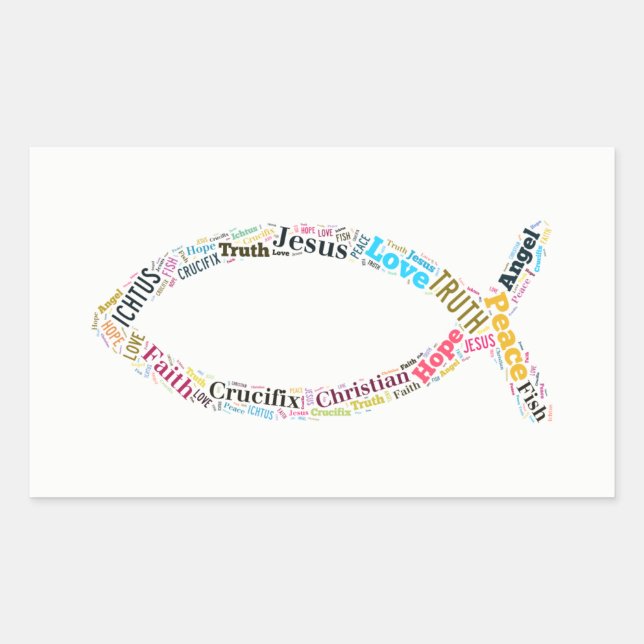 Christian Fish Symbol Sticker (Front)