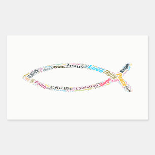 Christian Fish Symbol Sticker