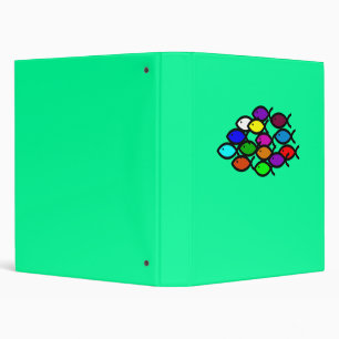 Christian Fish Symbols - Rainbow School - Binder