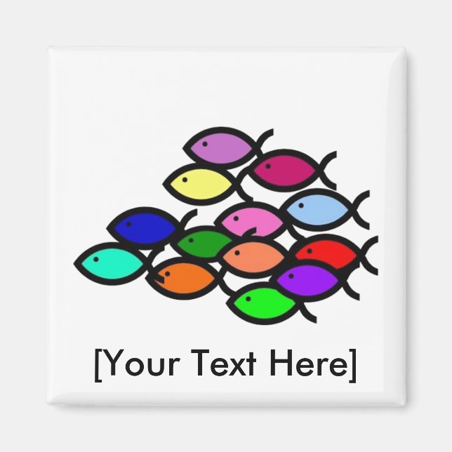 Christian Fish Symbols - Rainbow School - Magnet (Front)