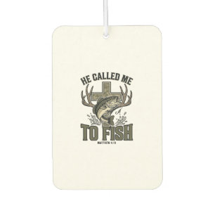 Christian Fishing Design He Called Me to Fish Air Freshener