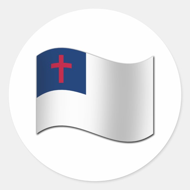 Christian Flag Classic Round Sticker (Front)