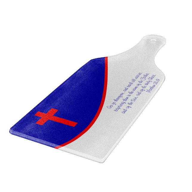 Christian Flag Inspired Cutting Board (Corner)