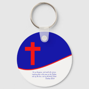 Christian Flag Inspired Keychain