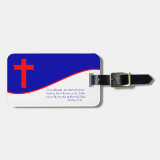 Christian Flag Inspired Luggage Tag