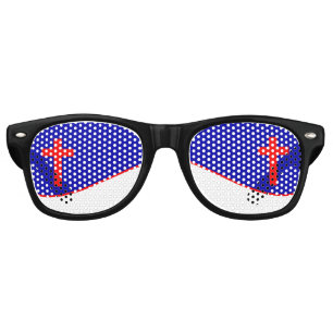 Christian Flag Inspired Retro Sunglasses