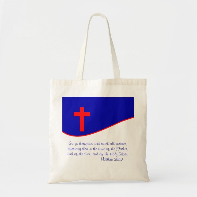 Christian Flag Inspired Tote Bag (Front)