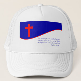 Christian Flag Inspired Trucker Hat