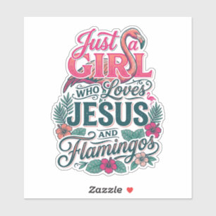Christian Flamingo Girl Vintage