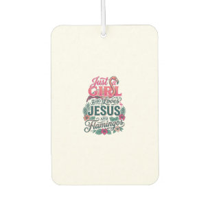 Christian Flamingo Girl Vintage Air Freshener