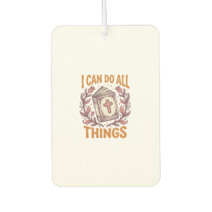 Christian Floral Faith Quote Vintage Shirt Design_ Air Freshener