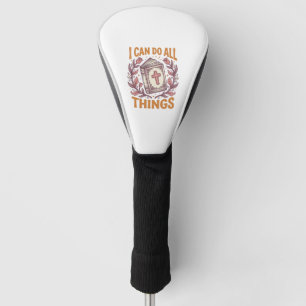 Christian Floral Faith Quote Vintage Shirt Design_ Golf Head Cover