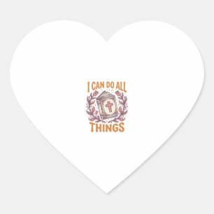 Christian Floral Faith Quote Vintage Shirt Design_ Heart Sticker