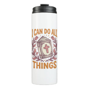 Christian Floral Faith Quote Vintage Shirt Design_ Thermal Tumbler