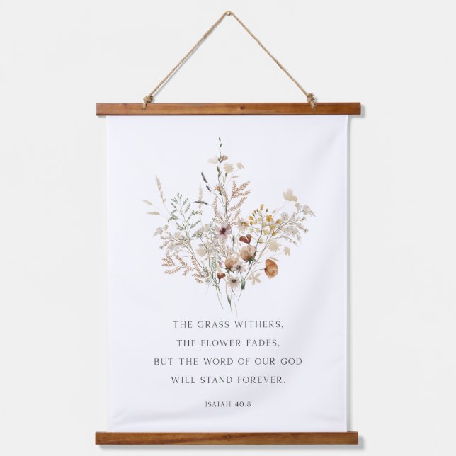 Christian Floral Wall Art Isaiah 40:8 (Front)