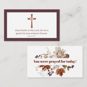 Christian Floral You Were Prayed For Business Card