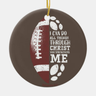 Christian Football Gifts Teen Boys Kids Men Religi Ceramic Ornament