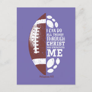 Christian Football Gifts Teen Boys Kids Men Religi Postcard
