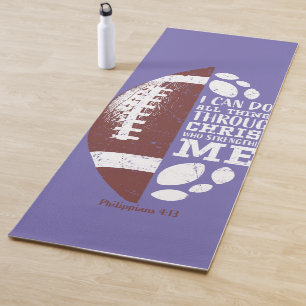 Christian Football Gifts Teen Boys Kids Men Religi Yoga Mat