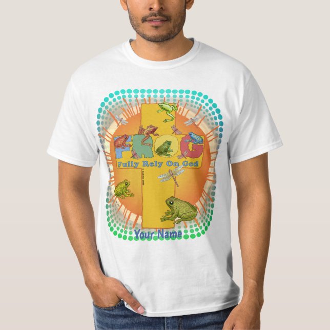 Christian FROG Cross  t-shirt (Front)