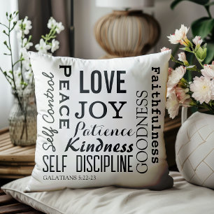 Christian Fruit Of The Spirit, Galatians 5:22-23 Throw Pillow