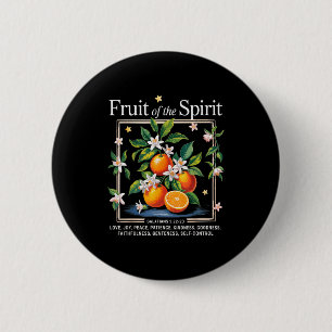Christian Fruit Of The Spirit Vintage Fruit Orange 2 Inch Round Button