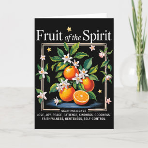 Christian Fruit Of The Spirit Vintage Fruit Orange Card