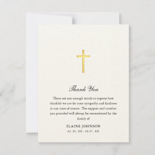 Christian Funeral Gold Cross Merci