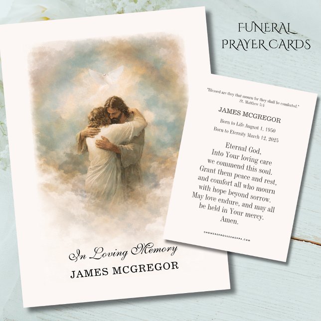 Christian Funeral Memorial Jesus Prayer Card (Creator Uploaded)