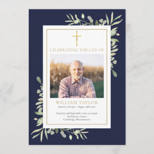 Christian Funeral Memorial Order Of Service Program