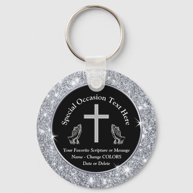 Christian Funeral Souvenirs or Any Occasion Keychain (Front)