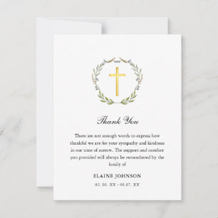 Christian Funeral wreath & Cross Merci