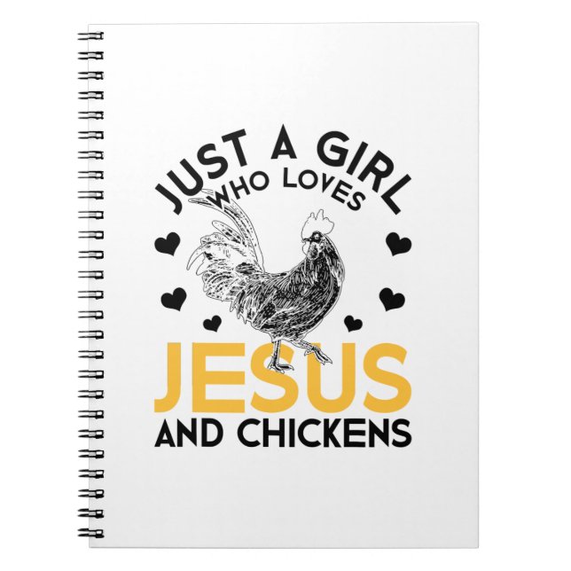 Christian Funny Religious Farmer Women Gift Jesus Notebook (Front)