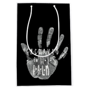 Christian Gift Bag Isaiah 49:16 Engraved