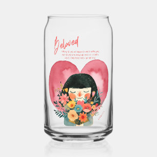 Christian Gift glass with encouraging Bible Verse
