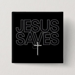 Christian Gift Jesus Faith Bible Verse 2 Inch Square Button