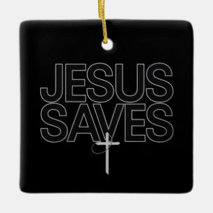 Christian Gift Jesus Faith Bible Verse Ceramic Ornament