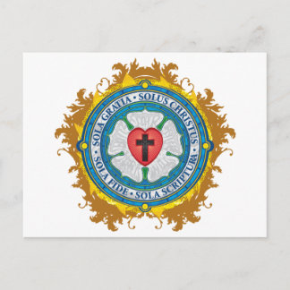 Christian Gift Luther Rose Jesus Cross God Angels Postcard