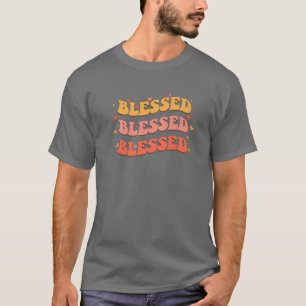 Christian Gifts Groovy Blessed Christian Vintage R T-Shirt