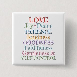 Christian Gifts, Sprit of the Fruit Quote 2 Inch Square Button