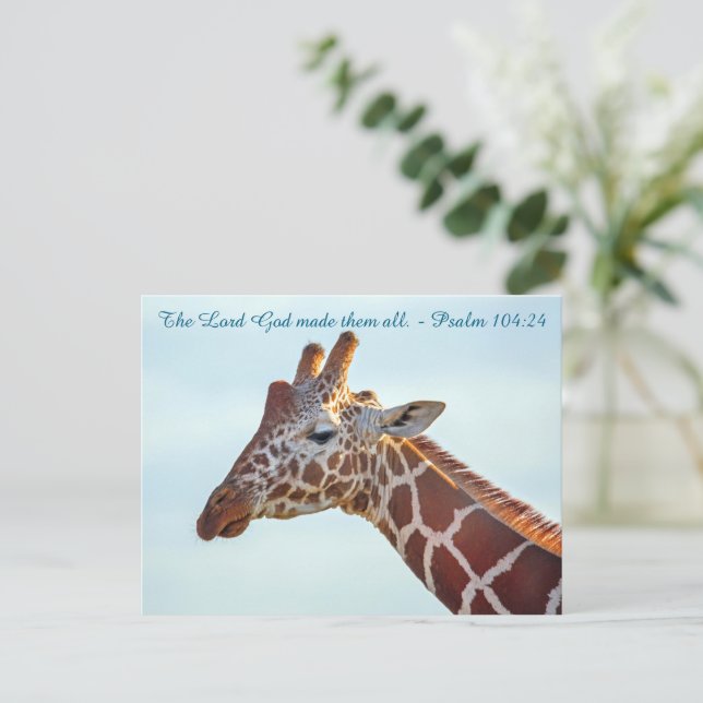 Christian Giraffe Postcard (Standing Front)