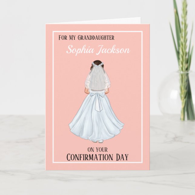 Christian Girls Granddaughter Confirmation Card  (Front)